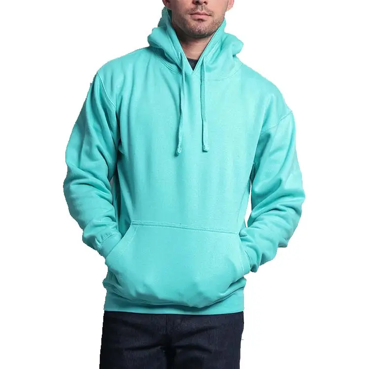 100% POLYESTER FLEECE WHOLESALE FASHION PULLOVER MEN'S HOODIE