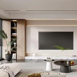 Sistema de Pared para TV Minimalista Moderno, Mueble de Almacenamiento Personalizado para Toda la Pared, Solución para Sala de Estar y Toda la Casa - Product Image 1