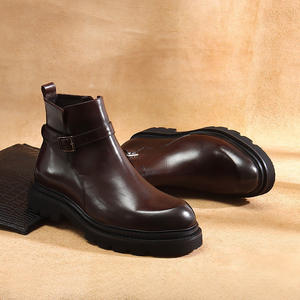 Gran Promoción 2025: Botas Chelsea Clásicas de Cuero Genuino Impermeables para Hombre, Estilo Británico de Caña Alta, Brillantes y Elegantes - Product Image 4