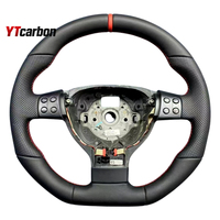 YTcarbon pour Passat CC B6 pièces automobiles accessoires intérieurs de voiture volant en cuir personnalisé