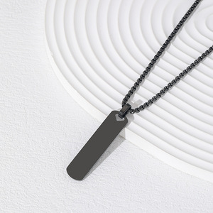 Collar con Colgante de Acero Inoxidable, <span class=keywords><strong>Cadena</strong></span> con Diseño de Olas de Agua Diseño minimalista sin texto. Sencillo, Elegante, Moderno y Casual. Unisex para <span class=keywords><strong>Hombre</strong></span> - Product Image 6