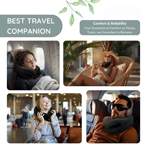 Ergonomic Memory Foam Travel Pillow for Airplane - Portable U-shaped Neck Pillow with Storage Bag for Neck Support & Sleeping - Product Image 4