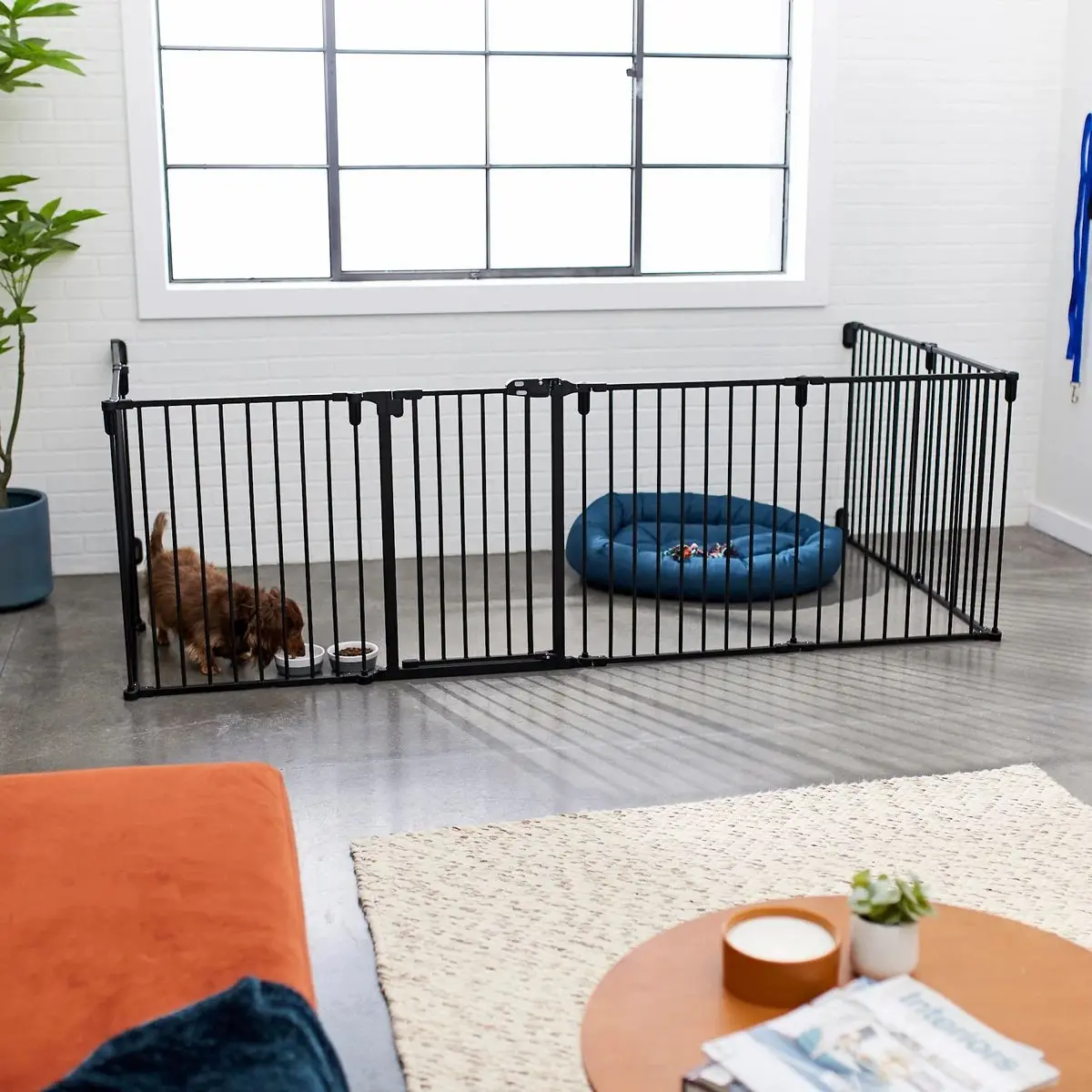 Tugas berat 8 buah panel kandang anjing luar ruangan kandang anjing lari dapat dilipat playpen kandang anjing pagar