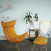 Chaise longue à dossier haut Tiger - Mobilier d'hôtel commercial personnalisable pour chambre à coucher, salon, bureau, appartement (intérieur)