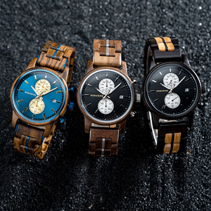 Giao Hàng Nhanh Biểu Tượng Tùy Chỉnh Đồng Hồ Sang Trọng Thương Hiệu Thấp Moq <span class=keywords><strong>Chronograph</strong></span> Nhà Máy Bằng Gỗ Nhà Sản Xuất Dropshipping Đồng Hồ - Product Image 3