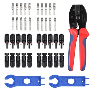 10 cặp năng lượng mặt trời uốn công cụ kết nối cờ lê + PV crimper dây Stripper Uốn Tóc bồng Máy cắt Kit Uốn Tóc bồng Kìm công cụ thiết lập - Product Image 1
