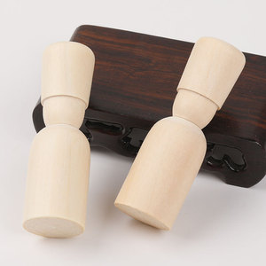 Figura de madera de color natural, 27x85mm, muñeco pintado DIY, adorno decorativo para niños, manualidades. - Product Image 4