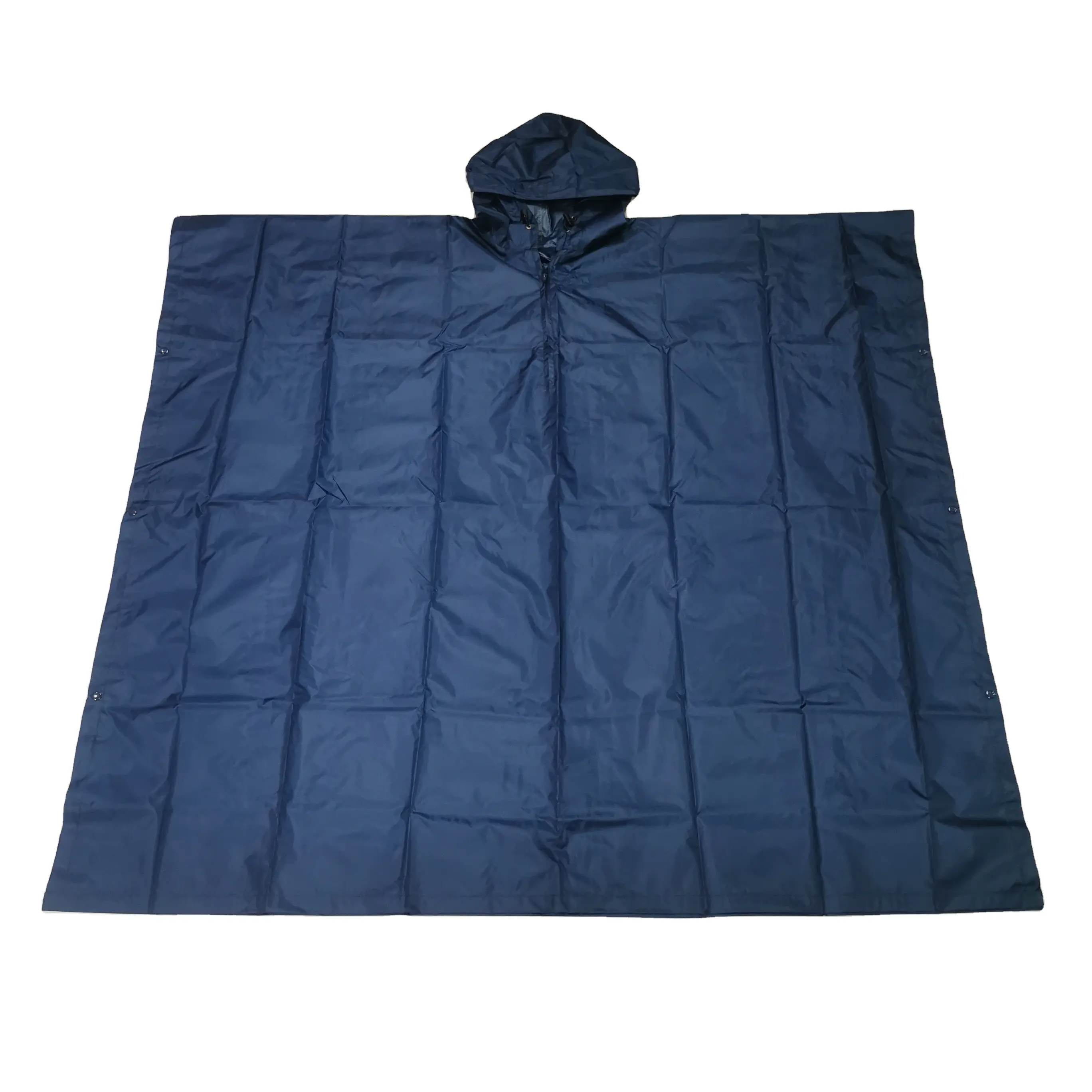 Multifunctional Rain Cape Poncho with Hood 3 in 1 Reusable Waterproof Raincoat Sun Protection Tarpaulin Tent Floor Mat