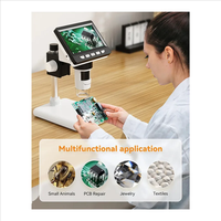 Microscopio Digital con Pantalla IPS de 4.3 Pulgadas, Microscopio USB para Monedas con Aumento de 1000X, 2MP, Enfoque Ultra Preciso, Microscopios de Soldadura para Reparación