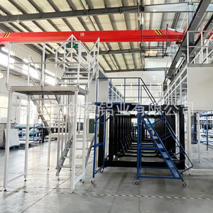Chuangying Custom Workbench Aluminum Stair Metal Railing Industrial Automation Workshop Equipment Platform - Product Image 3