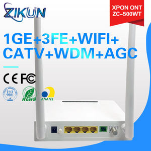 อุปกรณ์ไฟเบอร์ออปติก ZC-500WT XPON ONU FTTH 1GE+3FE+2.4G WIFI +1CATV ยี่ห้อ Zikun รับประกัน 1 ปี ขายดี - Product Image 2