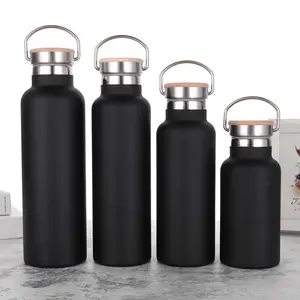 Logo personalizzato bocca Standard doppia parete in acciaio inox bottiglia d'acqua isolata Thermos boccette sottovuoto bicchiere da campeggio