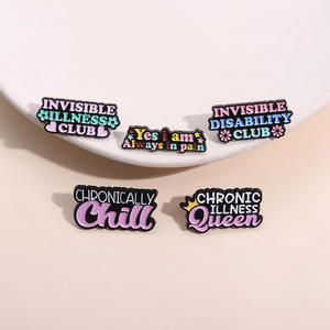 Promo Panas Pin Geometri Putih Bahan Zinc Alloy untuk Cetak UV, Teks Bahasa Inggris, Promosi Pembelajaran, Pesta - Product Image 3