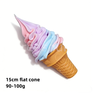 Modèle de macaron en mousse écologique de 15 cm à fond plat, multicolore, en plastique, pour présentation de glaces molles et de gaufres en magasin - Product Image 2
