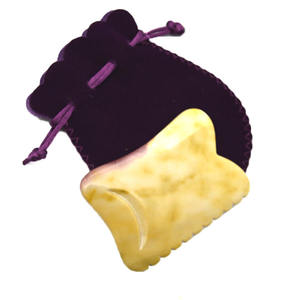 Strumenti <span class=keywords><strong>di</strong></span> massaggio raschiante a forma <span class=keywords><strong>di</strong></span> U Mookaite Gua Sha con bordo liscio strumento <span class=keywords><strong>di</strong></span> terapia viso e corpo Guasha in <span class=keywords><strong>pietra</strong></span> gialla per antirughe - Product Image 3
