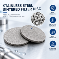 Disk Filter Logam Sinter Kustom 316L Baja Tahan Karat Berpori 1-200 Mikron untuk Filtrasi Minyak dan Gas
