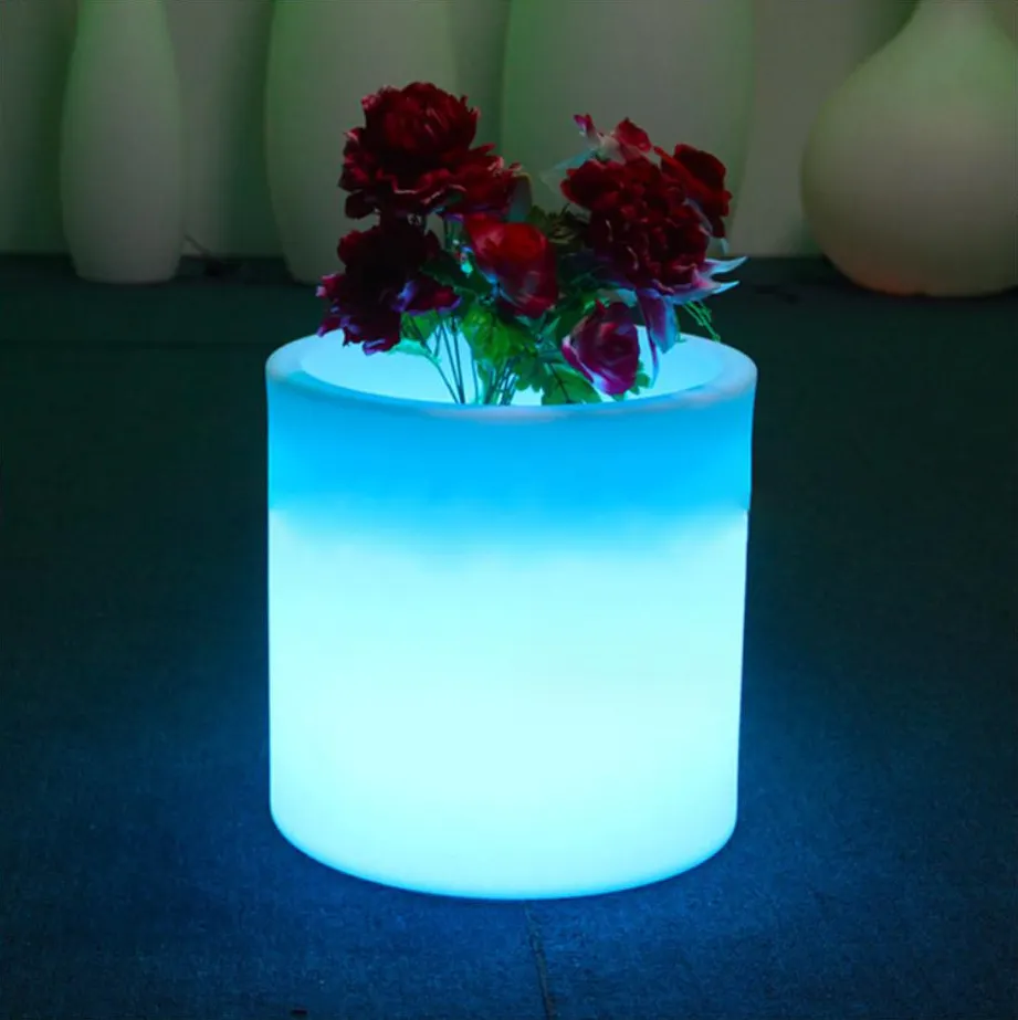 Popular waterproof 16 colors change led lighted ice bucket wine cooler led ice buckets with Battery