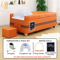 Chuque Lit de lavage et de massage capillaire pour spa, Station de pédicure avec vapeur, Hydrothérapie capillaire SPA, Lit de shampoing pour massage thaïlandais