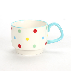 Taza de café con lunares personalizada, ideal para Instagram, taza de cerámica apilable, linda y creativa, botella de agua de alta gama y exclusiva. - Product Image 3