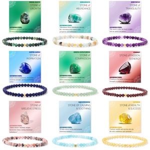 Bracelets et Joncs Tendance : Perles Magnétiques en Améthyste, Aigue-marine et Citrine 4mm – Bracelet Élastique Énergétique et Thérapeutique - Product Image 2