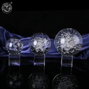 Glass Ball MH-8030 Personalized 80mm Crystal Bubble With Stand Glass Bubble Ball