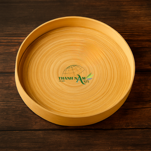 Fabricant Plateau en bambou léger et durable Plateau de service pour fruits Plateau décoratif pour cuisine/salon - Product Image 1