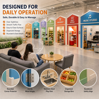 Équipement de jeu intérieur pour enfants, thème Boulangerie Vétérinaire, avec musique et toboggan, pour centres de divertissement familial