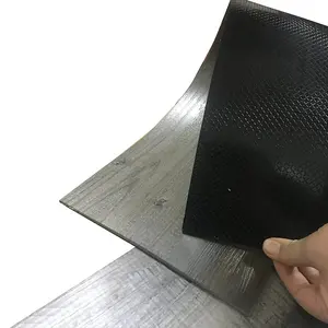 Easy Install Wooden Fireproof Soundproof UV Coating Stone PVC Glue Down Vinyl Floor