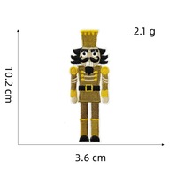 Nouvelles Écussons en Tissu Soldat Marionnette en Bois Personnages de Dessins Animés Brodés à la Machine en Polyester Décoratifs Thermocollants pour Chapeau