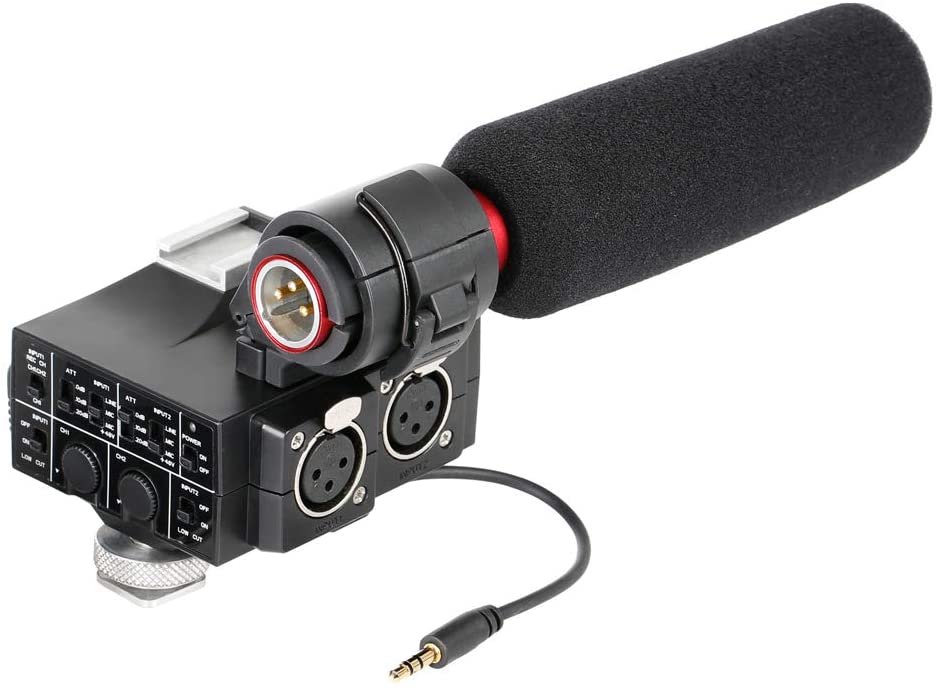 Mixmic Shotgun Microphone with Integrated 2-Channel XLR Mixer