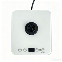 Bouilloire électrique en verre LED sans fil 2,0 L 2200 W avec fonction maintien au chaud et base rotative à 360° pour usage domestique et en camping-car