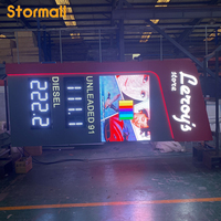 Letrero Digital Personalizado de Aluminio de Doble Cara para Gasolinera, Letrero LED con Precio de Gasolina, Letrero Tipo Pylon para Mostrar Precios de Combustible