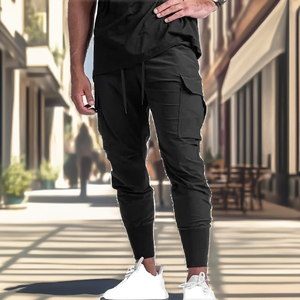<span class=keywords><strong>Pantaloni</strong></span> Casual a Vita Media con <span class=keywords><strong>Tasche</strong></span> Laterali, Vestibilità Dritta, Tessuto Twill, Chiusura con Cerniera, Servizio OEM - Product Image 3