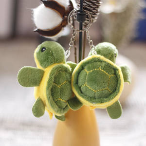 Populaire Groene Schildpad Pluche Sleutelhanger Cartoon Mooie Mini Schildpad Dier Sleutelhanger Voor Tas Hanger - Product Image 4
