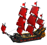Mould King 13109 cadeau créatif pour enfant, jouet éducatif, bateau de combat de Pirate, bloc de construction, jouet en brique, cadeau de noël, nouvel arrivage