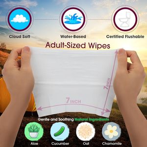 Lingettes corporelles personnalisées <span class=keywords><strong>bio</strong></span> non tissées, désodorisantes et nettoyantes, individuelles, pour femmes et hommes, jetables dans les toilettes, 24 mois - Product Image 3