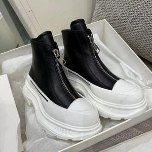Nouvelles Bottes en Cuir de Haute Qualité 2025 avec Fermeture Éclair, Chaussures de Luxe Chunky pour Hommes et Femmes, Confortables et Décontractées pour la Marche - Product Image 3