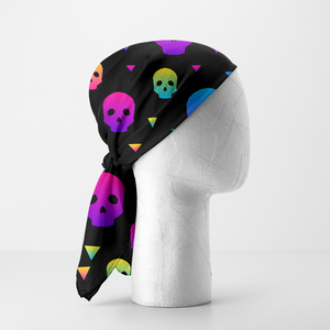 Pañuelo de Algodón 100% con Diseño de Esqueleto <span class=keywords><strong>Pirata</strong></span>, Pañuelo para la Cabeza, Protector Facial Deportivo para Mujeres y Niños, Pañuelo con Diseño de Calavera - Product Image 3