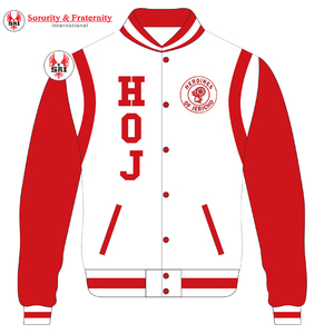 แจ็คเก็ตวาร์ซิตี้คุณภาพสูงลายปักฮีโรอินส์แห่งเยริโค แขนหนัง แบบยูนิเซ็กซ์ แจ็คเก็ตเบสบอลแบบ Letterman สั่งทำได้ - Product Image 1