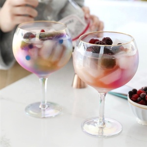 En gros Usine Stocké Pas Cher Irisé Slogan Lustre <span class=keywords><strong>Gin</strong></span> Verre À Vin - Product Image 1