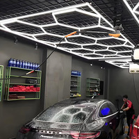 Luz de techo personalizada, iluminación hexagonal, DISEÑO DE COLMENA, lámpara de nido de abeja, barbería, luces Led DE TRABAJO