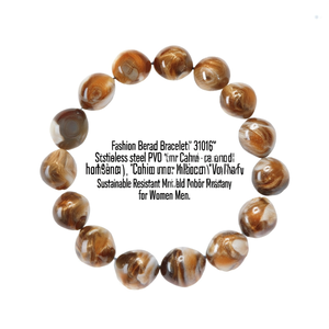 Fashion <b>Beaded</b> <b>Bracelets</b> 316L Stainless Steel PVD Gold Plating Sustainable Resistant Jewelry for Women <b>Men</b> - Product Image 2