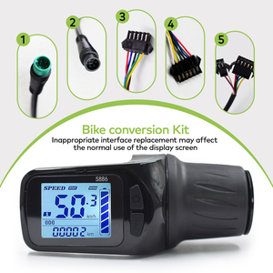 จอแสดงผล LCD สำหรับสกู๊ตเตอร์ไฟฟ้า S886H [Haytrix] จักรยานไฟฟ้า พร้อมมาตรวัดความเร็วสำหรับอุปกรณ์เสริมการปั่นจักรยาน จอแสดงผลสำหรับจักรยานอ้วน คอมพิวเตอร์จักรยาน - Product Image 2