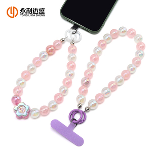 Tali Gantungan Ponsel dan Cangkir Manik-Manik Besar Buatan Sendiri Grosir Rantai Ponsel dengan Manik-Manik Akrilik untuk Ponsel - Product Image 3