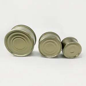 Factory Price Ring-pull Smell Proof 3.5g Tin Box Cans Tuna Dry Herb Flower Edible Packaging Easy Open Lid Round Tin Cans