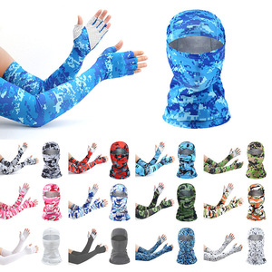 Gants de protection solaire pour hommes et cagoule anti-UV, masque facial pour le cyclisme, équipement d'extérieur d'été, couvre-mains réglable - Product Image 1