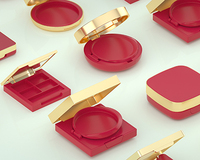 Palette d'ombres à paupières carrée, boîtier d'ombres à paupières en plastique personnalisé, conteneur de poudre compact vide, emballage de cosmétiques
