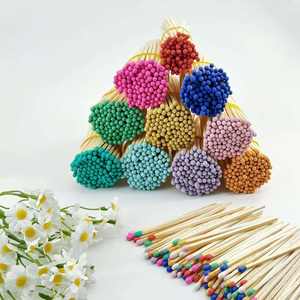 بالجملة بسعر اقتصادي أعواد كبريت شمعية صديقة للبيئة للاستخدام المنزلي والسيجار والشموع، أعواد كبريت طويلة آمنة مخصصة مطبوعة، سائبة بكميات كبيرة - Product Image 5