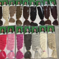 BELEZA Bleu Vente Flash Tresses Jumbo Africaines Noires Effet Sale, Résistantes à la Chaleur à Basse Température, Tresses Yaki 165g 82 Pouces, Extensions de Cheveux