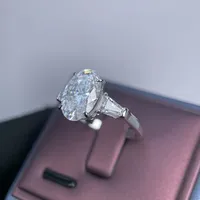 Bague de luxe MUSHAN en argent sterling 925 avec moissanite VVS, bague de présentation pour femme, plaquée or 18 carats, bagues fines brevetées MST